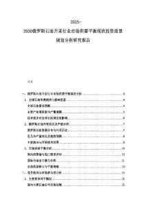 2025-2030俄羅斯石油開采行業(yè)市場(chǎng)供需平衡現(xiàn)狀投資前景規(guī)劃分析研究報(bào)告