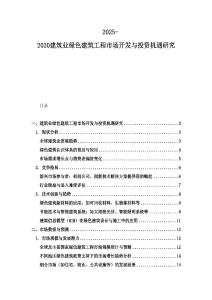 2025-2030建筑業綠色建筑工程市場開發與投資機遇研究
