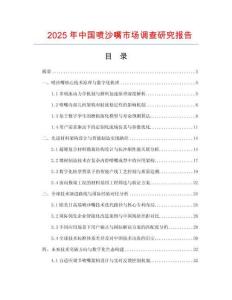2025年中國噴沙嘴市場調(diào)查研究報(bào)告