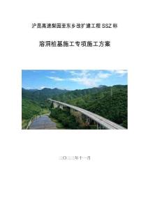滬昆高速梨園至東鄉(xiāng)改擴(kuò)建工程SSZ標(biāo)-溶洞樁基施工專項(xiàng)施工方案