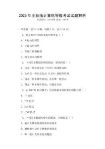 2025年全新版計算機等級考試試題解析