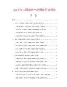 2026年中國(guó)褲鏈?zhǔn)袌?chǎng)調(diào)查研究報(bào)告