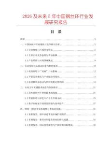 2026及未來5年中國鋼絲環(huán)行業(yè)發(fā)展研究報告