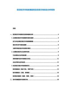 航空航天市場發(fā)展趨勢及投資方向綜合分析報告