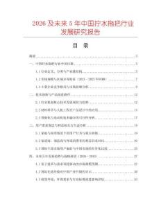 2026及未來5年中國擰水拖把行業(yè)發(fā)展研究報告