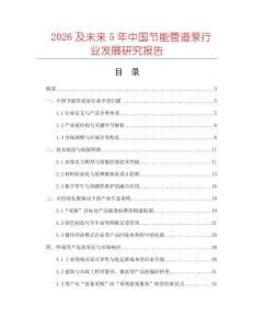 2026及未來5年中國節(jié)能管道泵行業(yè)發(fā)展研究報(bào)告