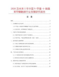 2026及未來5年中國N-甲基-4-硝基苯甲磷酰胺行業(yè)發(fā)展研究報告