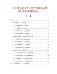 2026及未來5年中國雙段雙效冷渣機行業(yè)發(fā)展研究報告