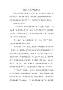 2026年东至的作文
