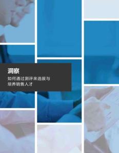 洞察-如何通過測評來選拔與培養銷售人才