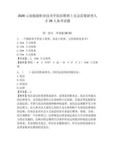 2026云南能源職業(yè)技術學院招聘博士及急需緊缺型人才28人備考試題含答案詳解