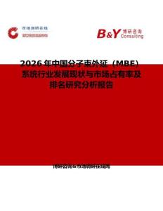 2026年中國分子束外延（MBE）系統(tǒng)行業(yè)發(fā)展現(xiàn)狀與市場占有率及排名研究分析報告