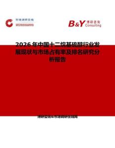 2026年中國十二烷基硫醇行業發展現狀與市場占有率及排名研究分析報告