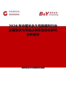 2026年中國半永久性脫模劑行業發展現狀與市場占有率及排名研究分析報告