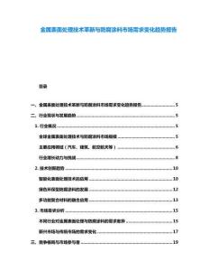 金屬表面處理技術(shù)革新與防腐涂料市場(chǎng)需求變化趨勢(shì)報(bào)告