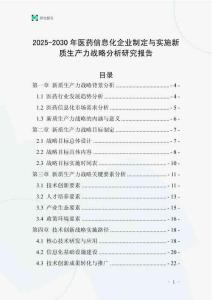 2025-2030年醫(yī)藥信息化企業(yè)制定與實施新質(zhì)生產(chǎn)力戰(zhàn)略分析研究報告