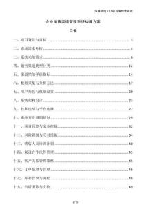 企業(yè)銷售渠道管理系統(tǒng)構(gòu)建方案