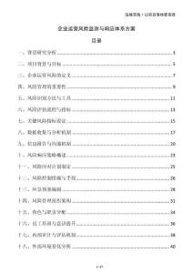 企業(yè)運營風險監(jiān)測與響應(yīng)體系方案