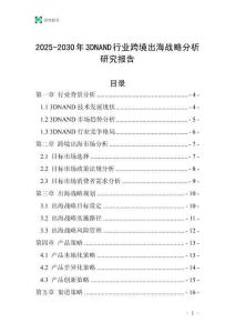 2025-2030年3DNAND行業(yè)跨境出海戰(zhàn)略分析研究報(bào)告