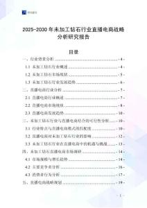 2025-2030年未加工鉆石行業(yè)直播電商戰(zhàn)略分析研究報(bào)告