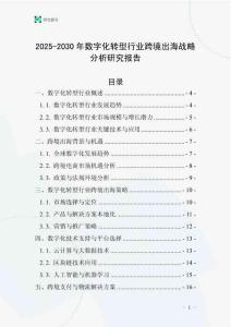 2025-2030年數(shù)字化轉(zhuǎn)型行業(yè)跨境出海戰(zhàn)略分析研究報(bào)告