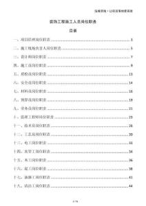裝飾工程施工人員崗位職責