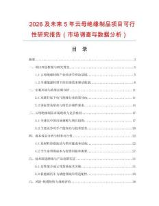 2026及未來5年云母絕緣制品項目可行性研究報告（市場調查與數據分析）