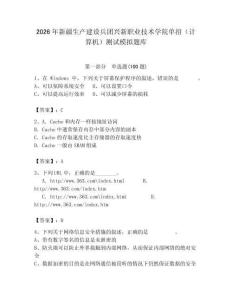 2026年新疆生產(chǎn)建設兵團興新職業(yè)技術學院單招（計算機）測試模擬題庫（奪分金卷）