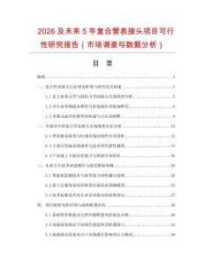 2026及未來5年復合管表接頭項目可行性研究報告（市場調查與數據分析）