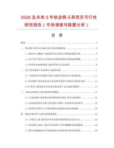 2026及未來5年鐵皮楓斗茶項目可行性研究報告（市場調查與數據分析）