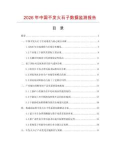 2026年中國不發火石子數據監測報告