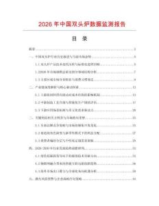 2026年中國雙頭爐數據監測報告