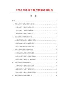 2026年中國大剪刀數據監測報告