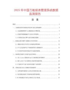 2025年中國萬能報表管理系統數據監測報告