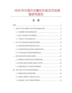 2026年中國中沙摩托車前叉市場調(diào)查研究報告