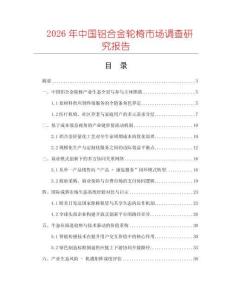 2026年中國鋁合金輪椅市場調查研究報告