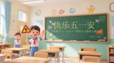 快樂五一 安全童行小學五一假期安全教育主題班會