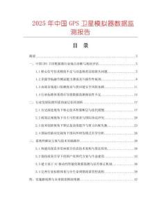 2025年中國GPS衛星模擬器數據監測報告