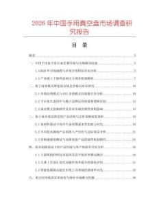2026年中國手用真空盤市場調查研究報告