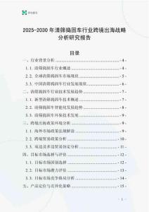 2025-2030年清篩搗固車行業跨境出海戰略分析研究報告