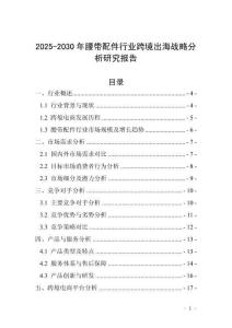 2025-2030年腰帶配件行業跨境出海戰略分析研究報告