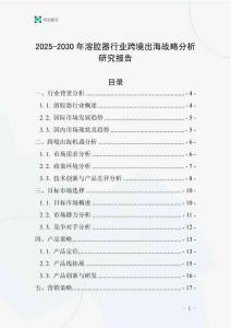 2025-2030年溶膠器行業(yè)跨境出海戰(zhàn)略分析研究報(bào)告