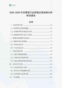 2025-2030年泡罩塔行業跨境出海戰略分析研究報告