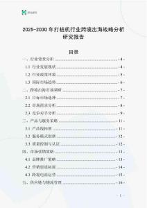 2025-2030年打桩机行业跨境出海战略分析研究报告