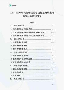 2025-2030年渦輪螺槳發(fā)動機行業(yè)跨境出海戰(zhàn)略分析研究報告