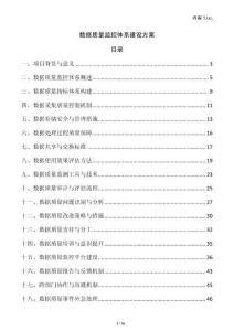 數據質量監控體系建設方案