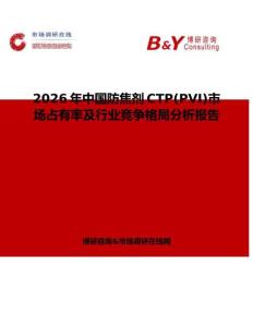 2026年中國防焦劑CTP(PVI)市場占有率及行業競爭格局分析報告