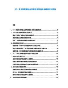 5G+工業(yè)互聯(lián)網(wǎng)融合應用場景及標準化建設建議報告