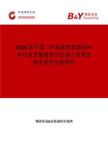 2026年中國二甲基硅氧烷混合環(huán)體行業(yè)發(fā)展現(xiàn)狀與市場占有率及排名研究分析報告