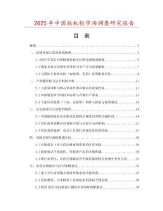 2025年中國(guó)扳機(jī)槍市場(chǎng)調(diào)查研究報(bào)告